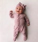 Newborn Baby Girl Boy Floral  Footies Jumpsuit Headband Outfits Clothes 