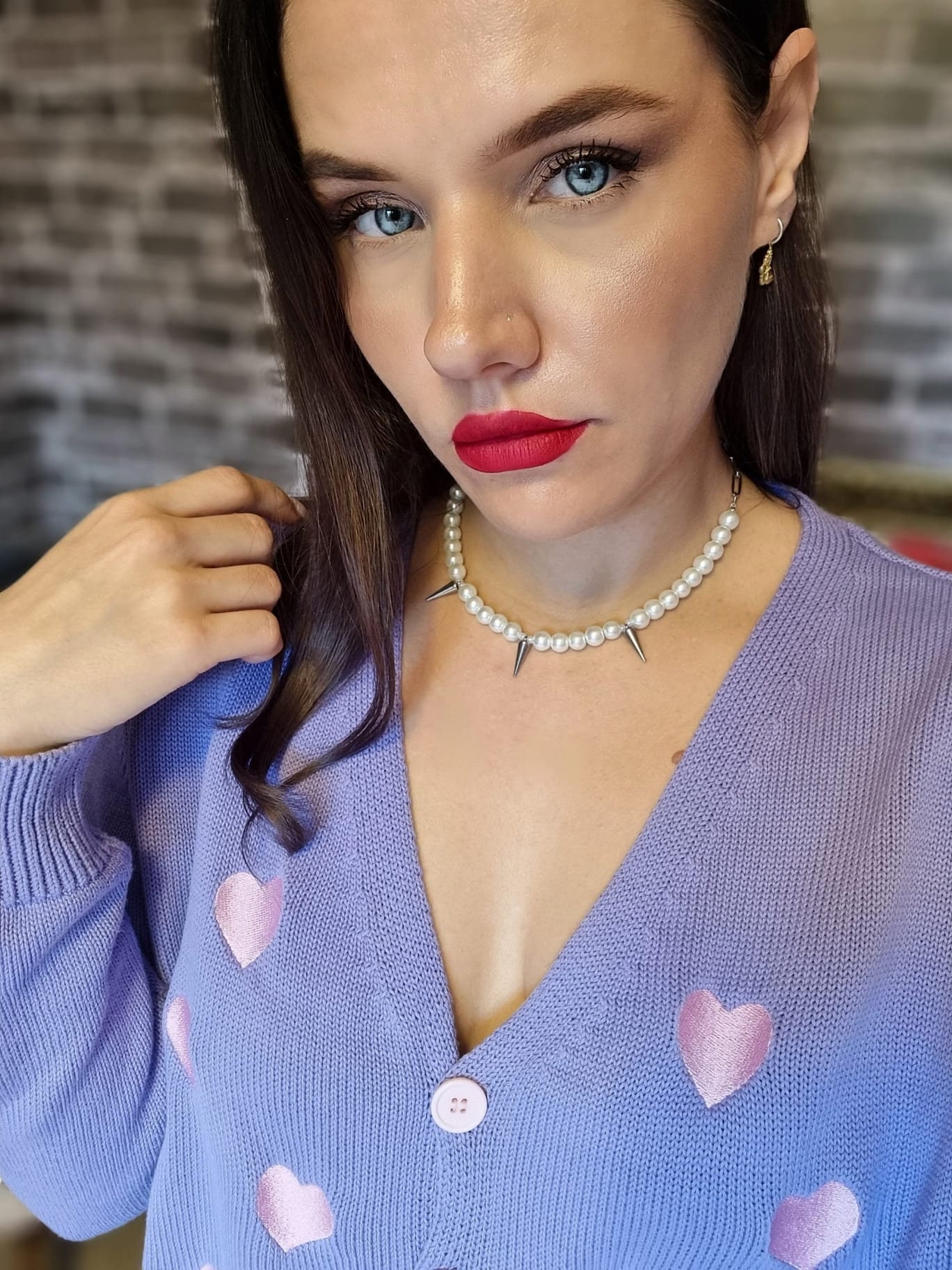 Machine Gun Kelly Inspired Handmade Pearl Necklace With Machine Gun Kelly Inspired Handmade Pearl Necklace With