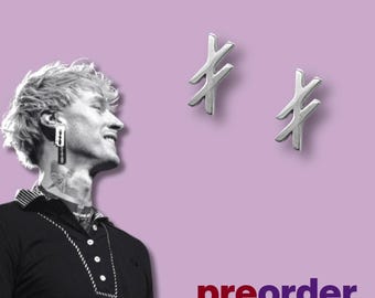 Pre-Order | Machine Gun Kelly Inspired Unisex Double X Earrings - Stainless Steel Punk XX Stud Earrings - MGK Inspired