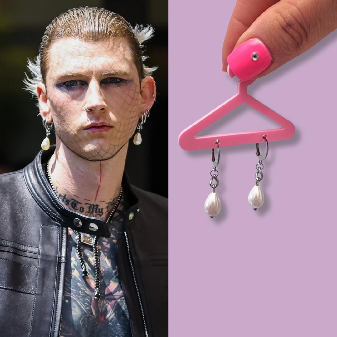 [KATENKELLY] キムゴウン着用☆Lana Pearl Drop Hoop Earrings KATENKELLY] キムゴウン着用☆Lana Pearl Drop Hoop Earrings