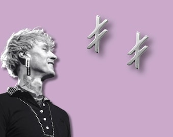 Machine Gun Kelly Inspired Unisex Double X Earrings - Stainless Steel Punk XX Stud Earrings - MGK Inspired - Perfect for Concert