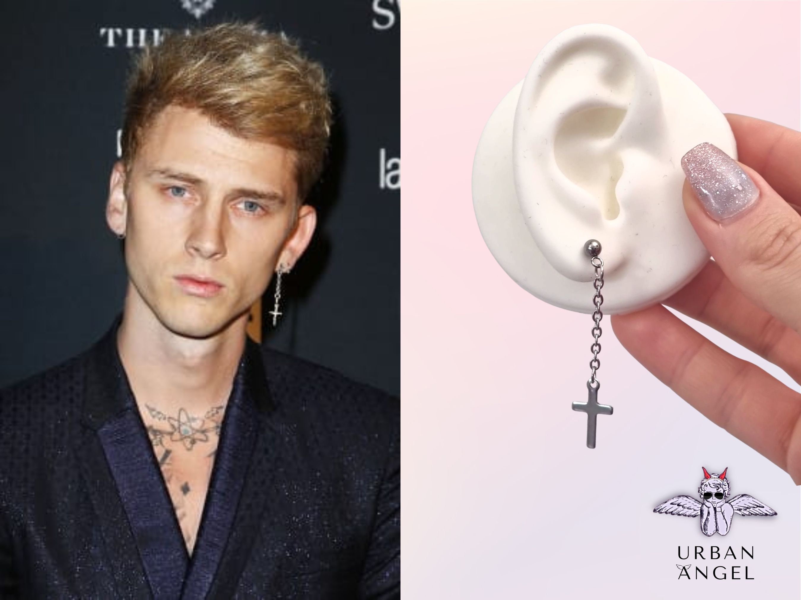 Mgk cross earring deals