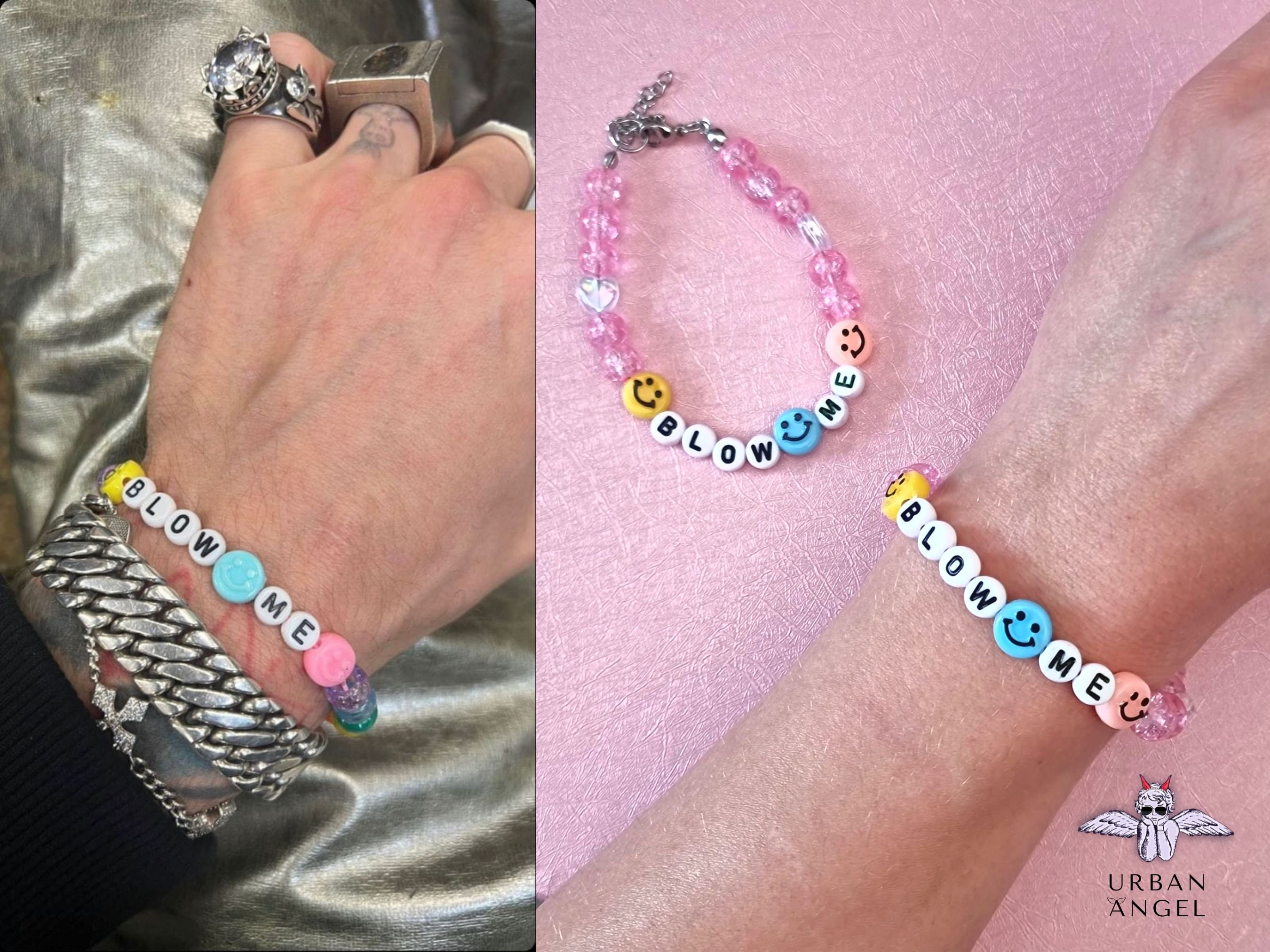 Machine Gun Kelly Inspired Blow Me Bracelet - Seen on MGK Lettered