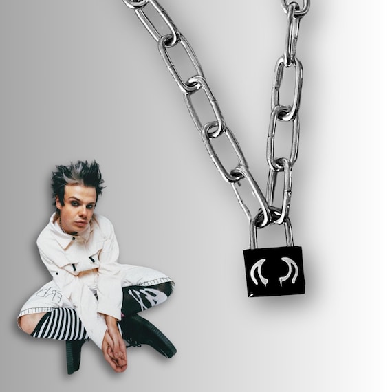 【2plan】25SS★ [LAN ARCHIVE] Rock Punk Necklace Yungblud Inspired Padlock Necklace - Chain Punk Unisex