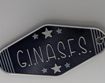 FOB- G.I.N.A.S.F.S. Nummer geïnspireerde hotelsleutelhanger 3D-print