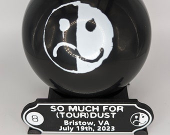 Fall Out Boy So Much For Stardust Magic 8Ball Stand with Customizable Plaque (8Ball NOT included) Tourdust or 2ourdust