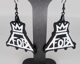 FOB-oorbellen met vulkaankroonlogo 3D-print V2