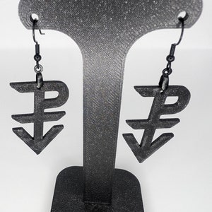 Pierce the Veil PTV Logo Earrings 3D Printed