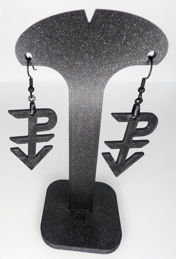 Pierce the Veil PTV Logo Earrings 3D Printed