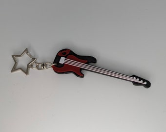 Pete Wentz geïnspireerd Bat Bass sleutelhanger 3D Print