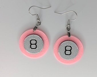 Magic 8 Ball FOB MV geïnspireerde oorbellen 3D-geprint