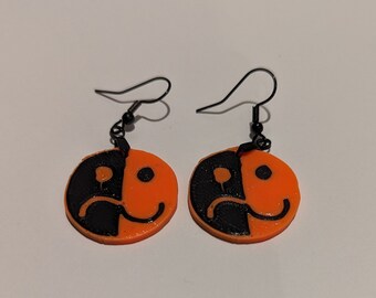 FOB-oorbellen glimlach fronsen Limited Halloween Edition 3D-geprint
