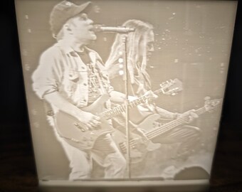 Patrick Stump and Pete Wentz 2ourdust Lithophane and LED Light 3D Printed