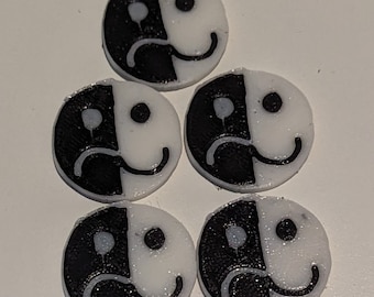 FOB 3D-print smile-fronslogo's (set van 5)
