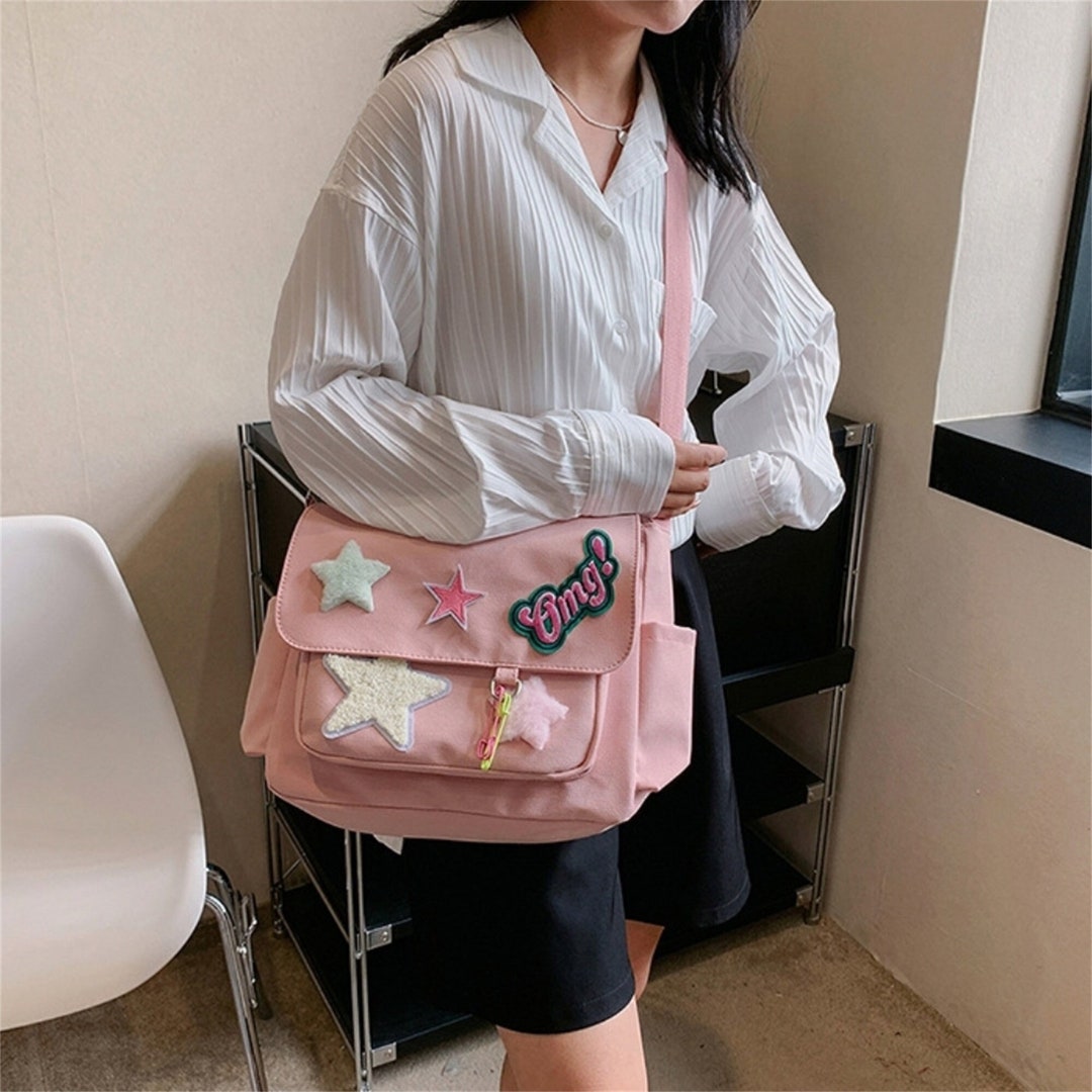 Buy Lovely Harajuku Canvas Bag,kawaii Crossbody Bag,student Tutoring