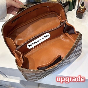 New Upgrade Plaid Hand Makeup Bagcosmetic Makeup Bag for -  Israel