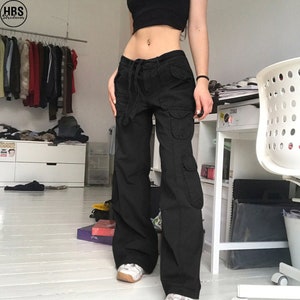 Casual Cargo Jeans Tactical Pants Women Baggy Sweatpant - Etsy