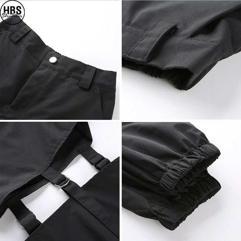 High Waist Cargo Pant Women Techwear Pants Buckle Track - Etsy