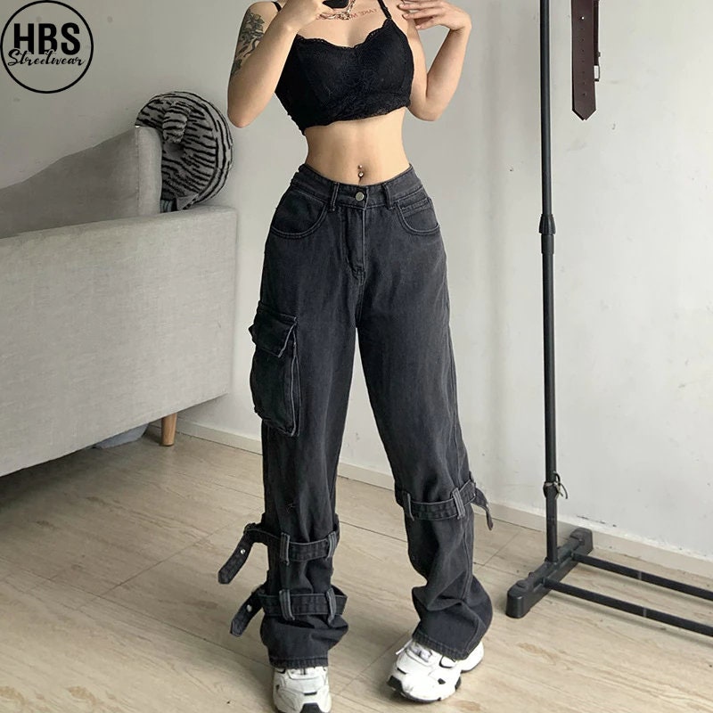 Goth Chic Low Waist Jeans Retro Grunge Pants Harem Pants - Etsy