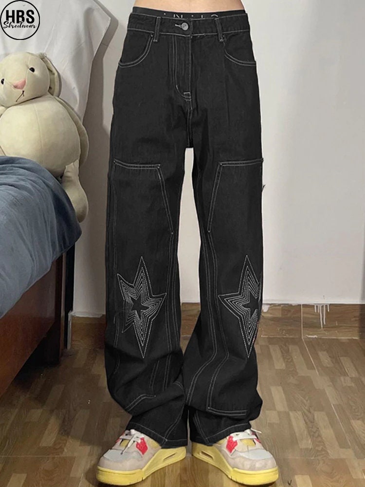 rurumu: 2021ss embroidery denim pants-