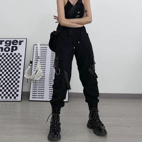 Vintage Cargo Jeans Techwear Pants Harem Pants Women - Etsy