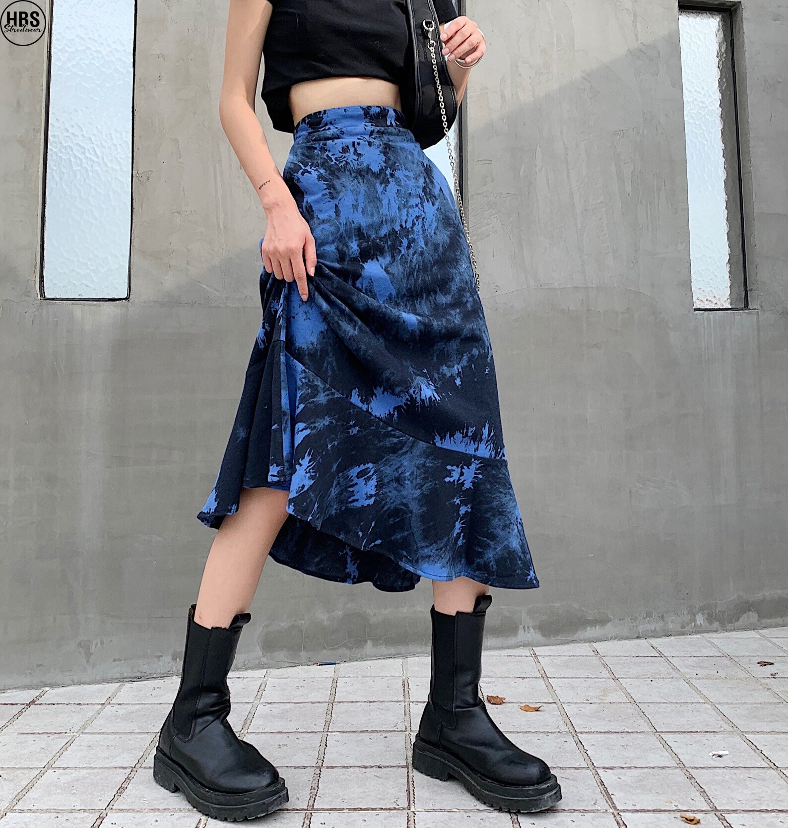Tie Dye Gothic Skirt Pastel Goth Skirt Y2K Skirt E Girtl Etsy