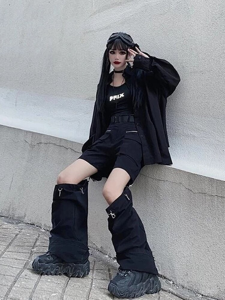 Black Cargo Pants Women Techwear Pants Gothic Pants - Etsy