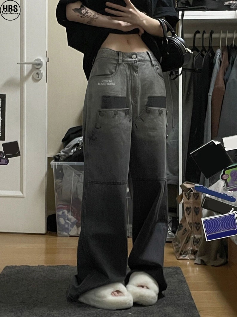 Y2K Emo Vintage Streetwear Baggy Jeans Baggy Jeans Women Etsy