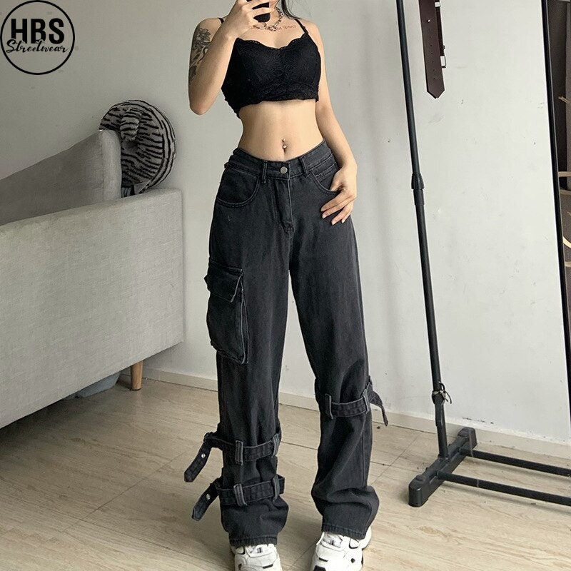 Goth Chic Low Waist Jeans Retro Grunge Pants Harem Pants - Etsy