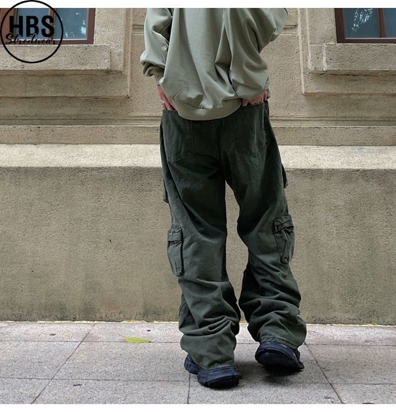 Retro Techwear Cargo Pants Streetwear Pant Baggy Cargo - Etsy