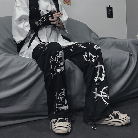 Harajuku Pants Japanese Anime Sweatpants Women Vintage - Etsy