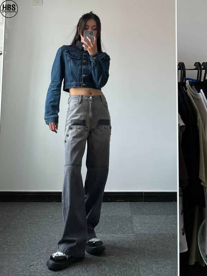 Y2K Emo Vintage Streetwear Baggy Jeans Baggy Jeans Women Etsy