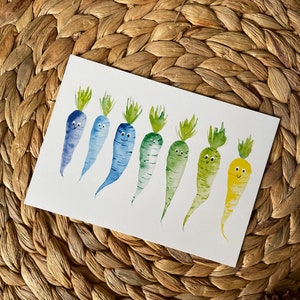 Carte de voeux amusante avec des carottes