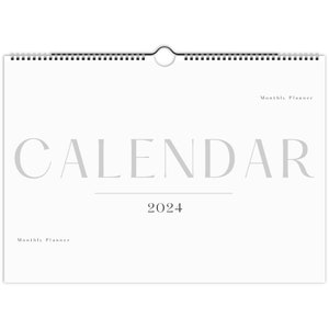 2024 Premade 8.5x11 Unaltered Landscape Blank Scrapbook Calendar - Colorful