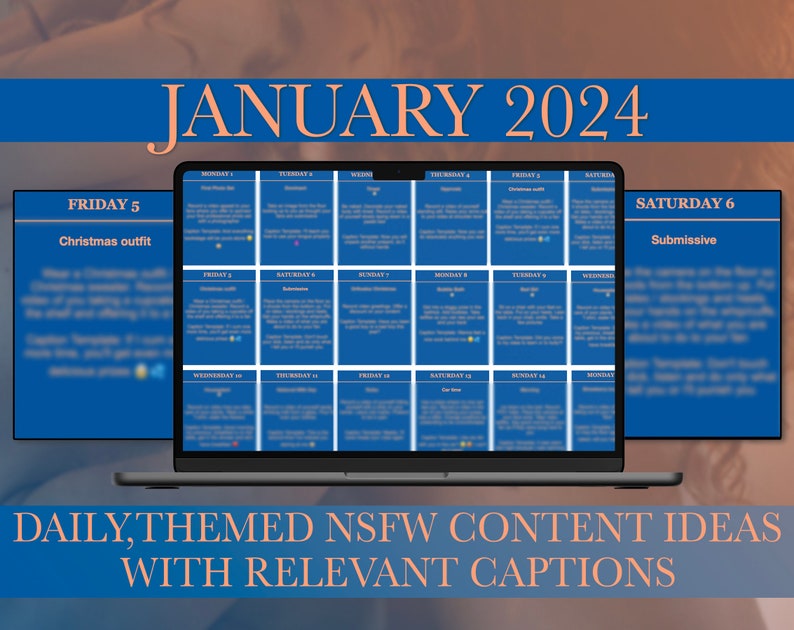 Onlyfans Content Ideas With Captions January 2024 Onlyfans Etsy