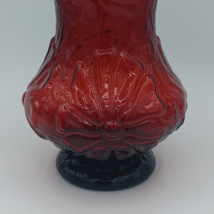 Royal Ruby Red Glass Vase, Anchor Hocking,  Rainflower