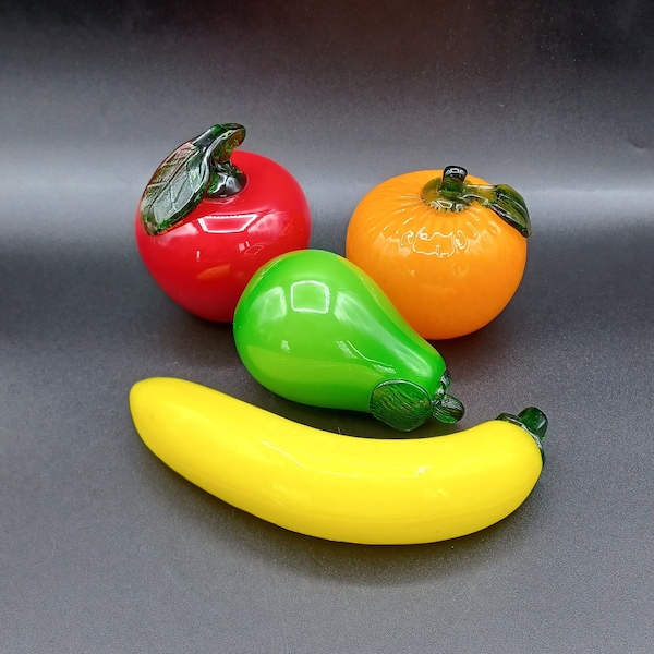Blown Glass Fruit Etsy