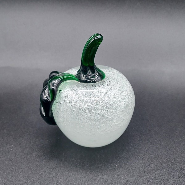 Hand Blown Apple Art Glass Paperweight