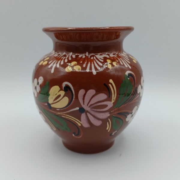 Hungarian Hand Painted Folk Art Vase