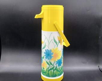 Aladdin "Floral Fantasy" Pump-A-Drink Thermos Drink Dispenser