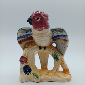 Japanese Hand Painted Parrot Vase/Planter