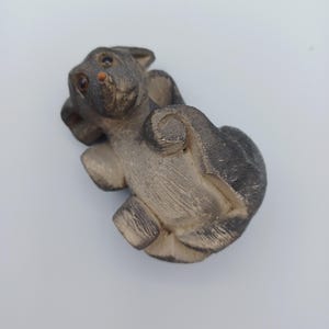 Vintage Artesania Rinconada Foxterrier-figur #117 – Handskuren Uruguay-keramik – Pensionerad samlarhund