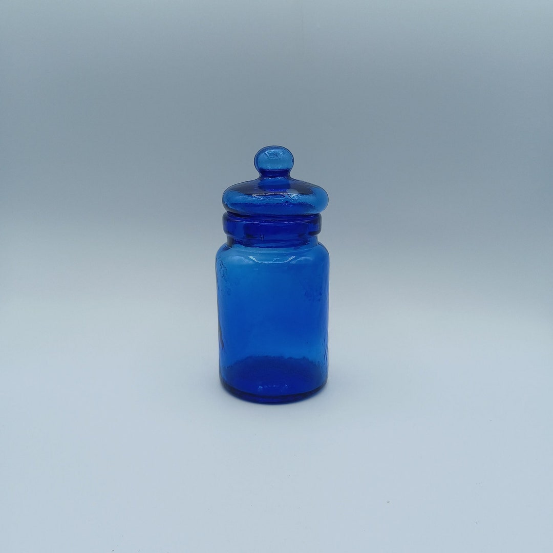Cobalt Blue Glass Apothecary Jar Made in Spain Etsy