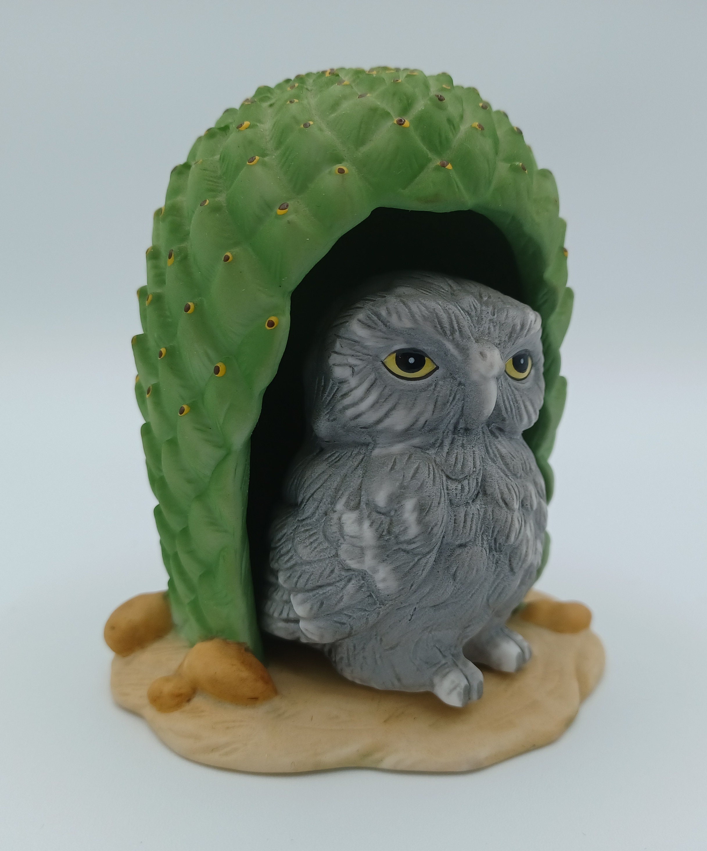 Woodland Surprises Owl Figurine, Franklin Porcelain 1984
