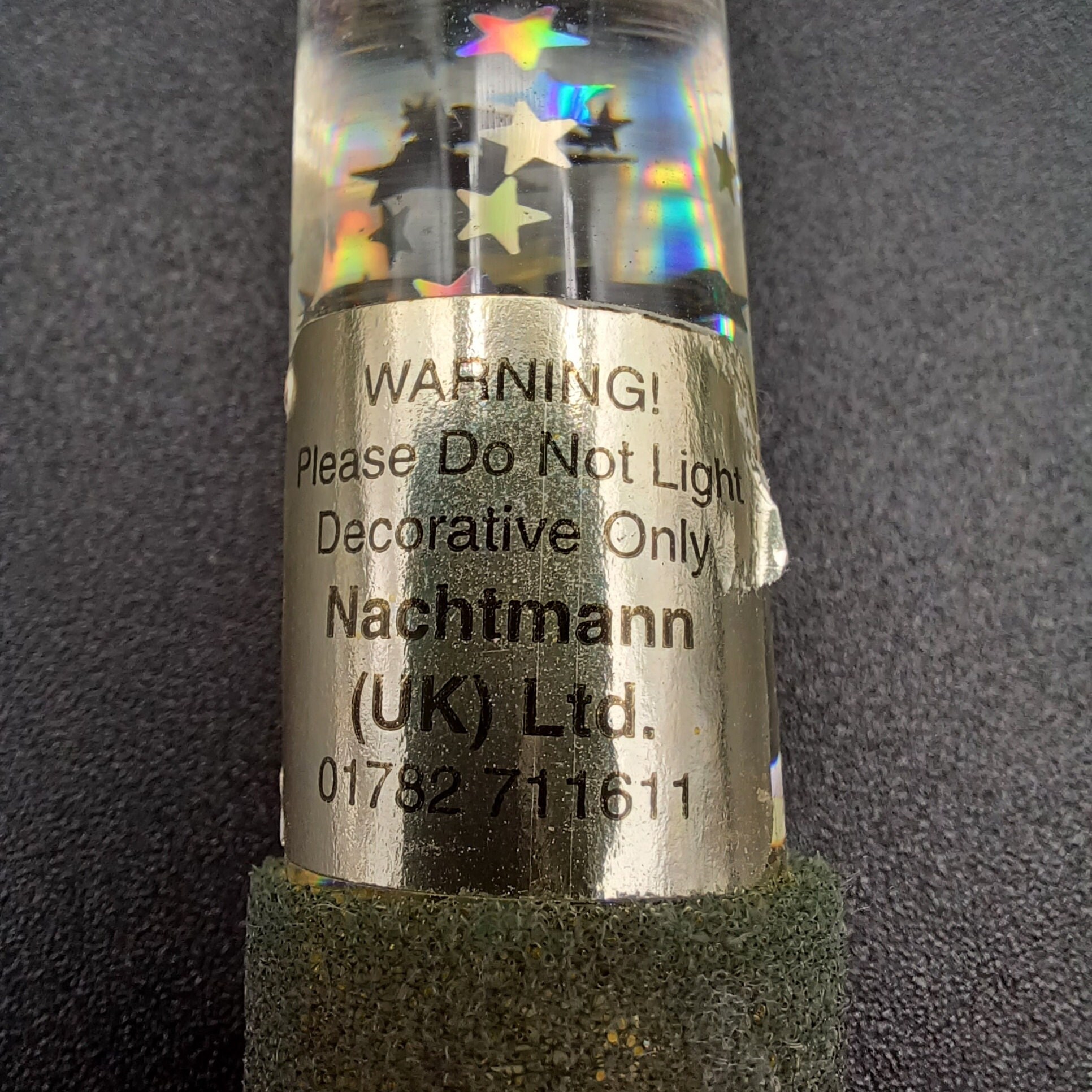 Vintage Nachtmann 10 Clear Lucite Candlesticks With Silver Stars, Pair