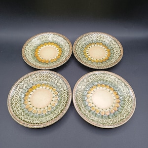 Franciscan "Saraband" 6 1/8" Stoneware Saucers, Set/4