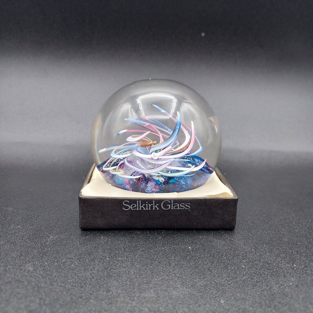 置物 SELKIRK GLASS Rare Selkirk Glass Vintage / GLASS PAPERWEIGHT / Scottish
