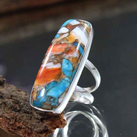 Beautiful Spiny Oyster Turquoise Ring Oyster Turquoise Jewelry