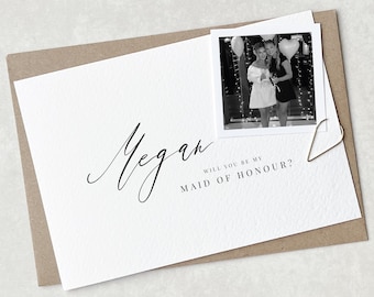 Personalised Maid Of Honour Card - Maid Of Honour Proposal - Will You Be My Card