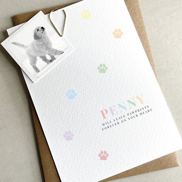 Rainbow Bridge Card, Pet Loss Card, Dog Bereavement Card, Over Rainbow Bridge, Pet Memorial Card, Dog Sympathy Card, Cat Loss Card, Dog Loss